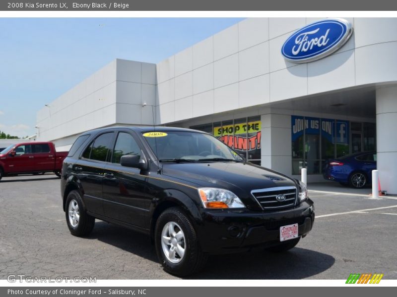 Ebony Black / Beige 2008 Kia Sorento LX