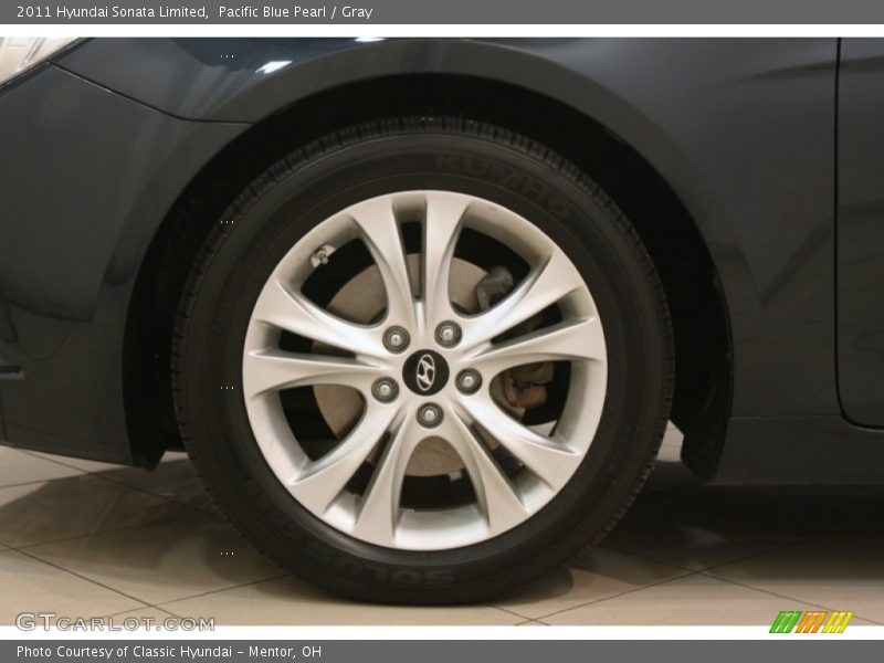 Pacific Blue Pearl / Gray 2011 Hyundai Sonata Limited