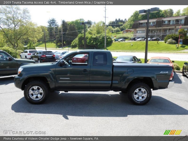 Timberland Green Mica / Graphite Gray 2009 Toyota Tacoma Access Cab 4x4