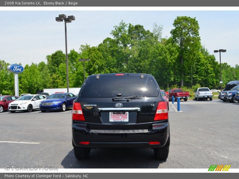 Ebony Black / Beige 2008 Kia Sorento LX