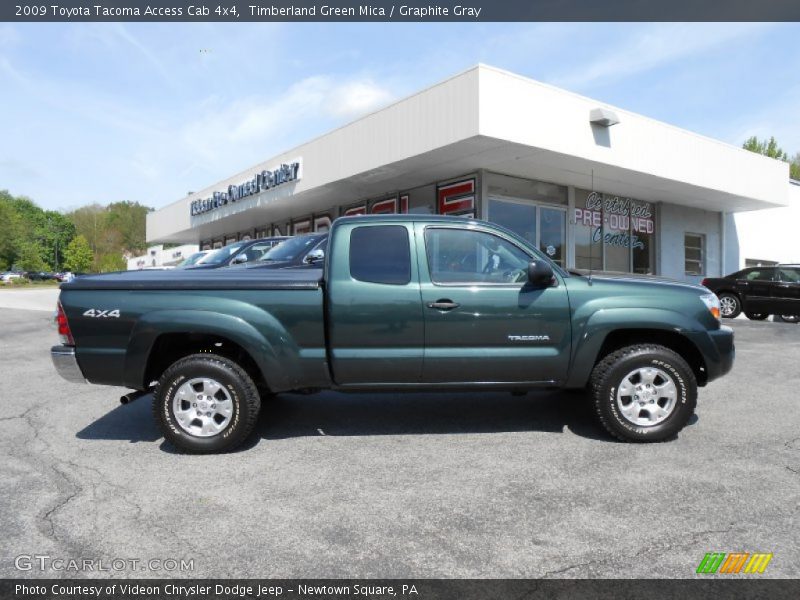 Timberland Green Mica / Graphite Gray 2009 Toyota Tacoma Access Cab 4x4