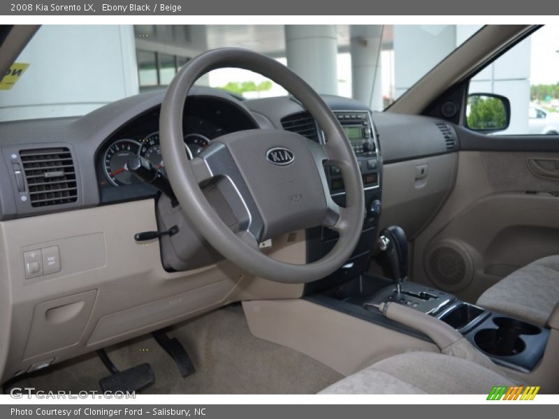 Ebony Black / Beige 2008 Kia Sorento LX