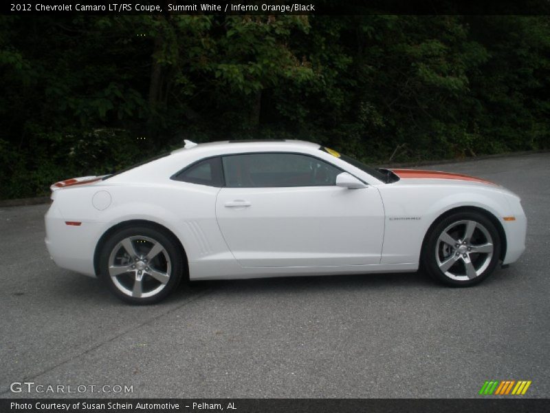 Summit White / Inferno Orange/Black 2012 Chevrolet Camaro LT/RS Coupe