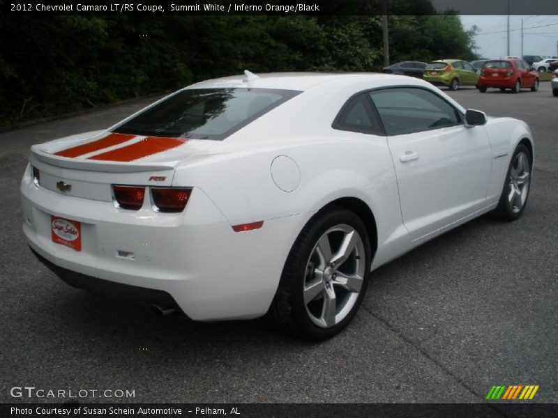 Summit White / Inferno Orange/Black 2012 Chevrolet Camaro LT/RS Coupe