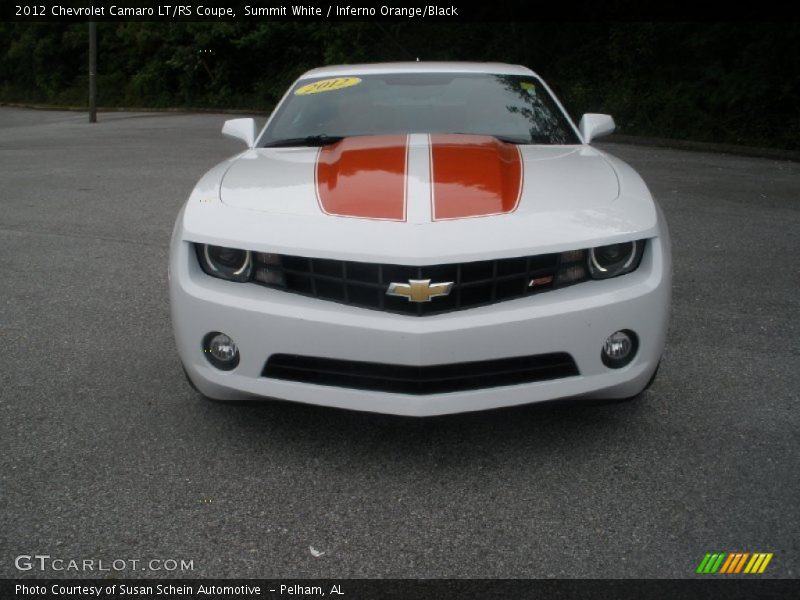Summit White / Inferno Orange/Black 2012 Chevrolet Camaro LT/RS Coupe
