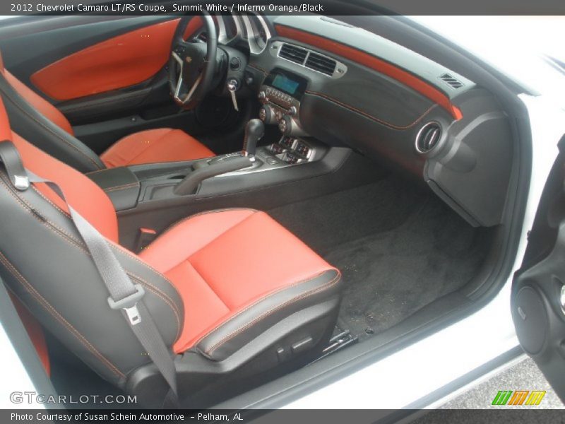 Summit White / Inferno Orange/Black 2012 Chevrolet Camaro LT/RS Coupe