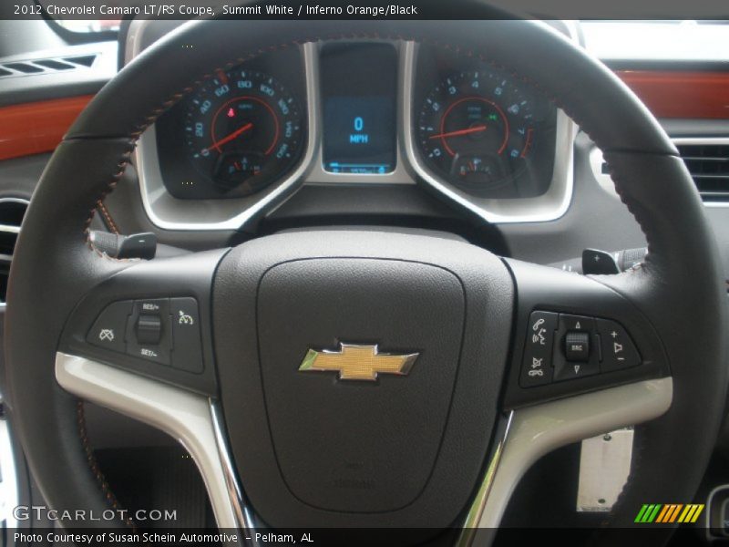 Summit White / Inferno Orange/Black 2012 Chevrolet Camaro LT/RS Coupe