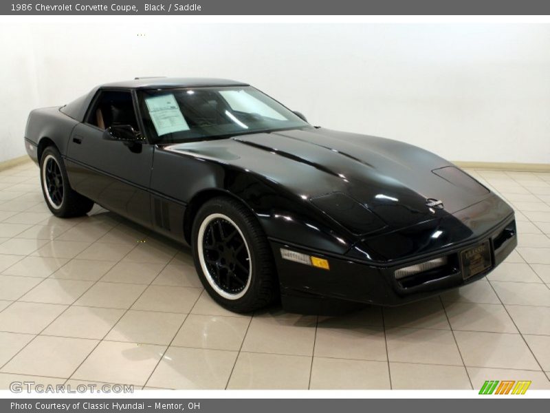 Black / Saddle 1986 Chevrolet Corvette Coupe