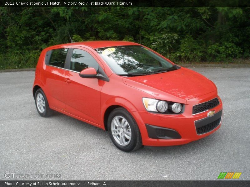 Victory Red / Jet Black/Dark Titanium 2012 Chevrolet Sonic LT Hatch