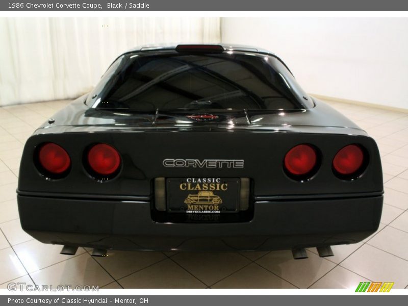 Black / Saddle 1986 Chevrolet Corvette Coupe