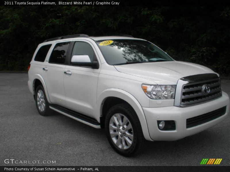 Blizzard White Pearl / Graphite Gray 2011 Toyota Sequoia Platinum