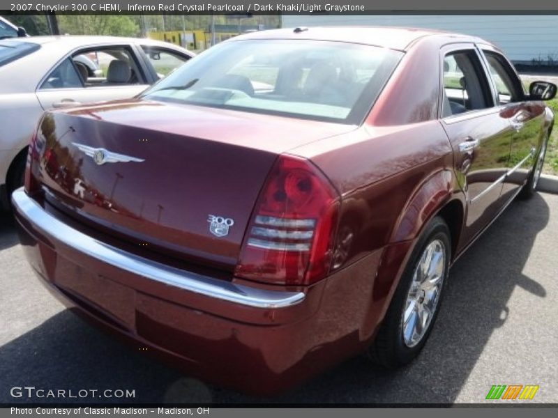 Inferno Red Crystal Pearlcoat / Dark Khaki/Light Graystone 2007 Chrysler 300 C HEMI