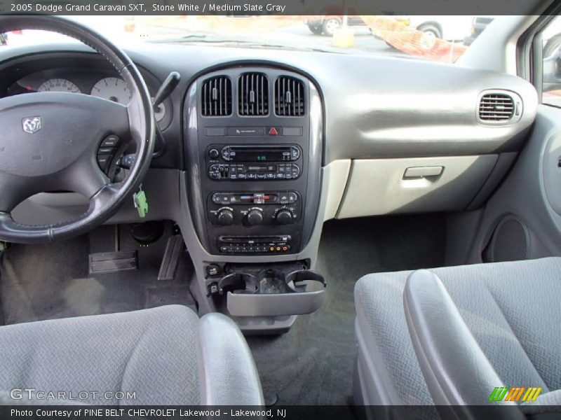 Stone White / Medium Slate Gray 2005 Dodge Grand Caravan SXT