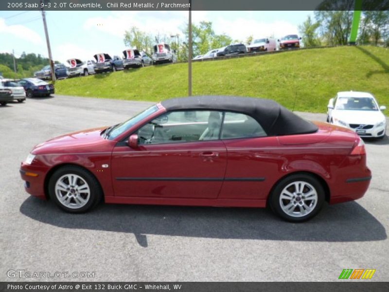 Chili Red Metallic / Parchment 2006 Saab 9-3 2.0T Convertible