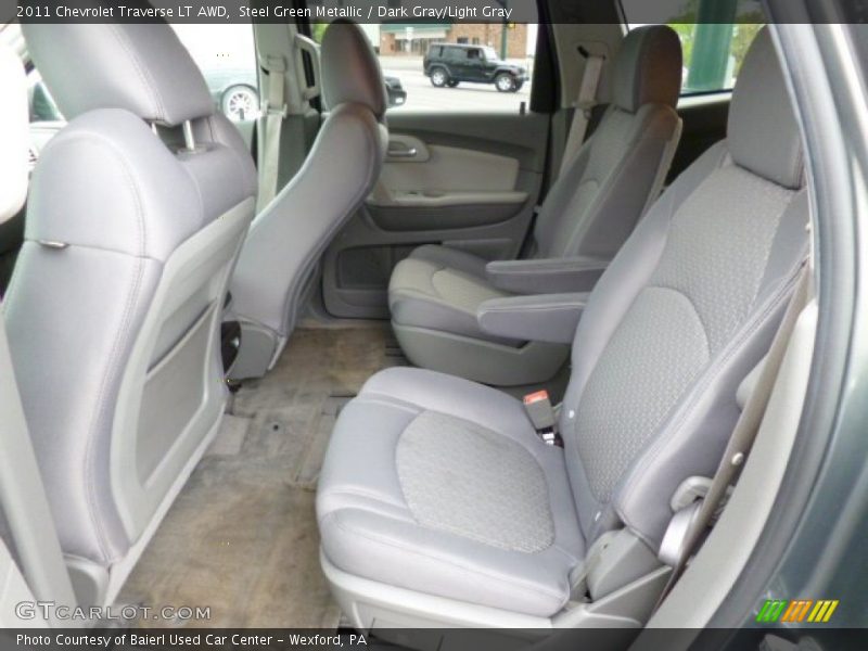 Steel Green Metallic / Dark Gray/Light Gray 2011 Chevrolet Traverse LT AWD