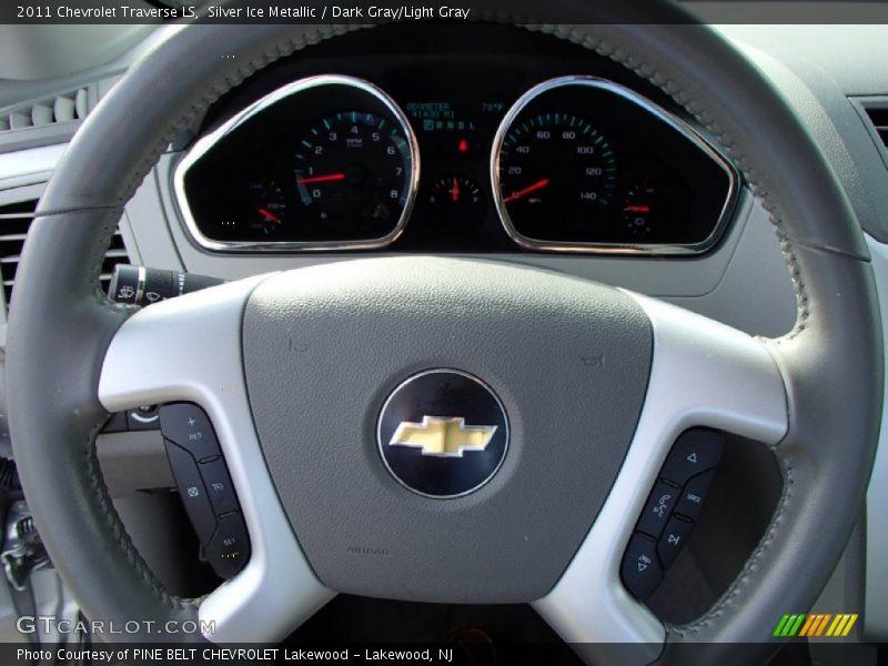 Silver Ice Metallic / Dark Gray/Light Gray 2011 Chevrolet Traverse LS