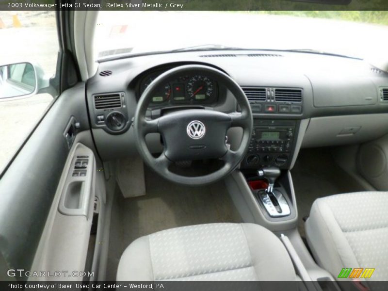 Reflex Silver Metallic / Grey 2003 Volkswagen Jetta GL Sedan