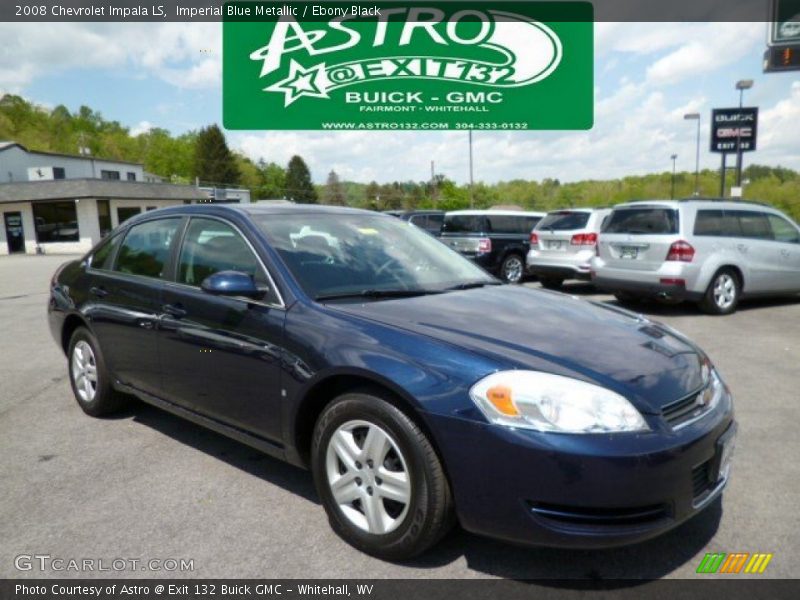 Imperial Blue Metallic / Ebony Black 2008 Chevrolet Impala LS