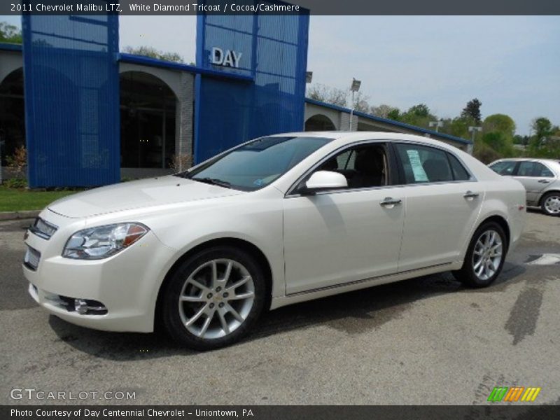 White Diamond Tricoat / Cocoa/Cashmere 2011 Chevrolet Malibu LTZ