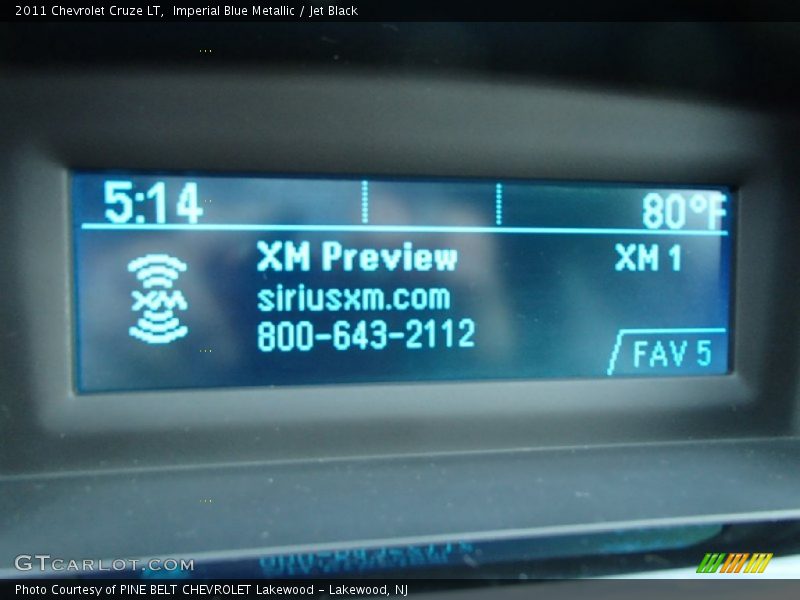 Imperial Blue Metallic / Jet Black 2011 Chevrolet Cruze LT