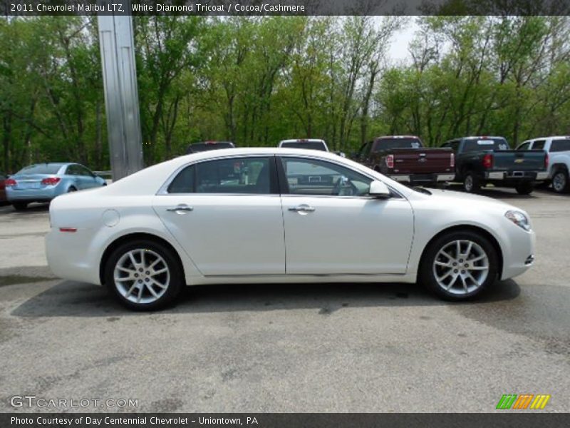 White Diamond Tricoat / Cocoa/Cashmere 2011 Chevrolet Malibu LTZ