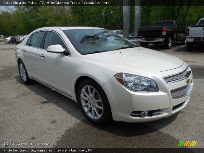 White Diamond Tricoat / Cocoa/Cashmere 2011 Chevrolet Malibu LTZ