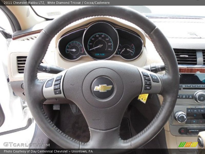 White Diamond Tricoat / Cocoa/Cashmere 2011 Chevrolet Malibu LTZ