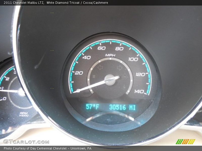 White Diamond Tricoat / Cocoa/Cashmere 2011 Chevrolet Malibu LTZ
