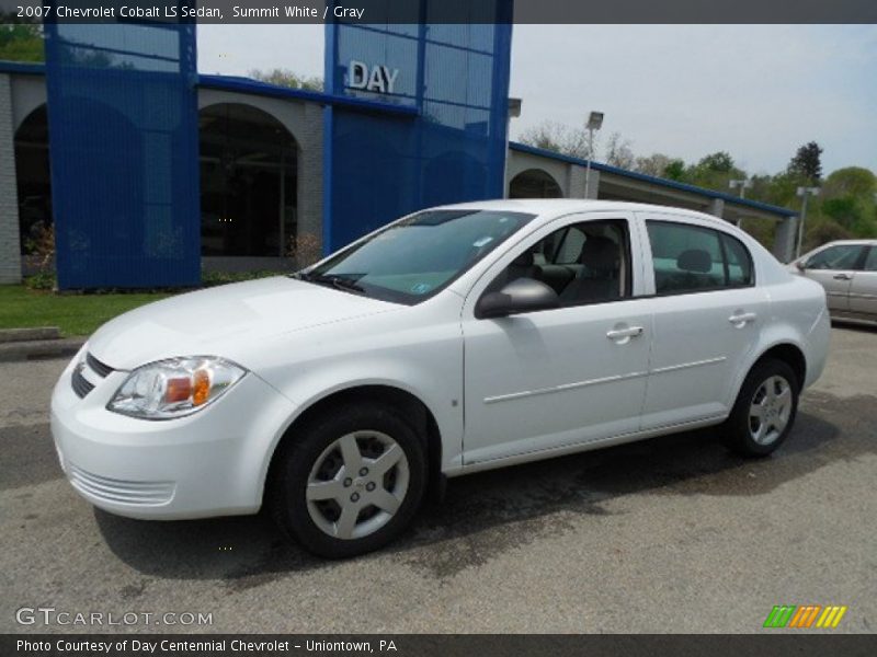 Summit White / Gray 2007 Chevrolet Cobalt LS Sedan