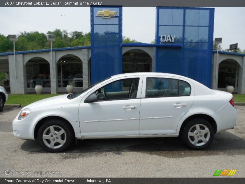 Summit White / Gray 2007 Chevrolet Cobalt LS Sedan