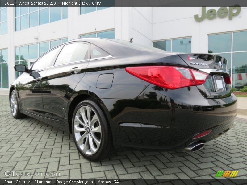 Midnight Black / Gray 2012 Hyundai Sonata SE 2.0T