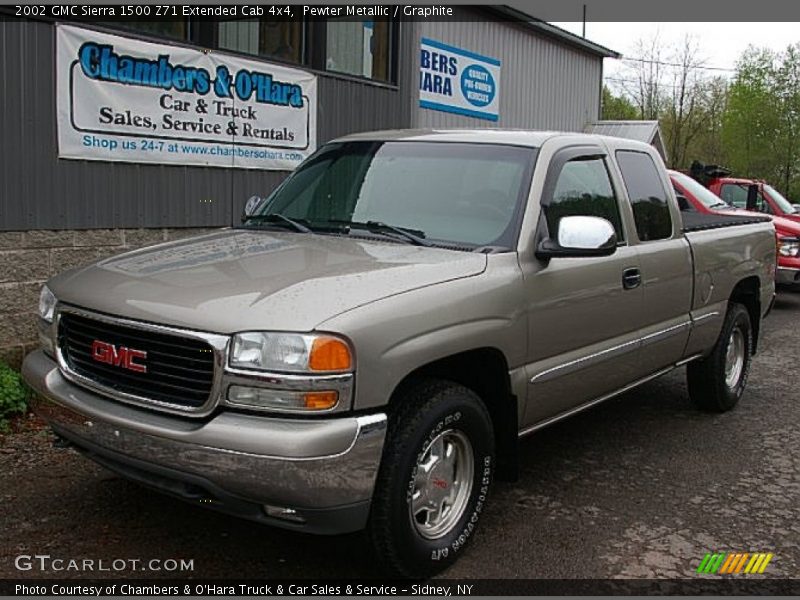 Pewter Metallic / Graphite 2002 GMC Sierra 1500 Z71 Extended Cab 4x4