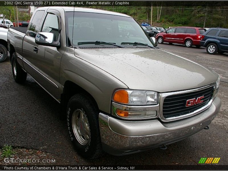 Pewter Metallic / Graphite 2002 GMC Sierra 1500 Z71 Extended Cab 4x4