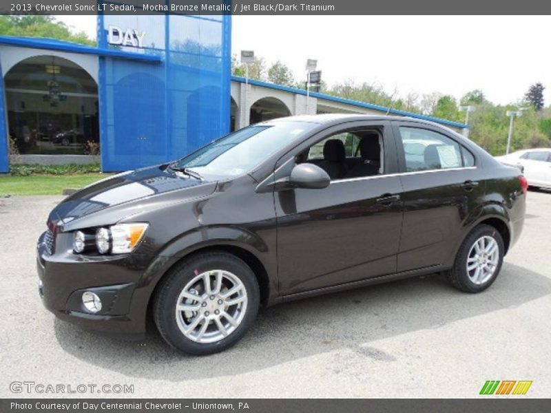 Mocha Bronze Metallic / Jet Black/Dark Titanium 2013 Chevrolet Sonic LT Sedan