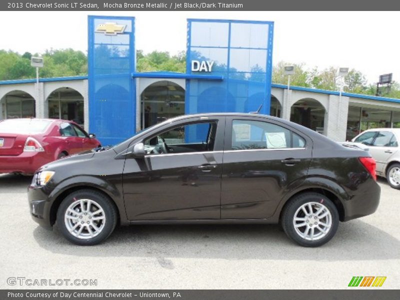 Mocha Bronze Metallic / Jet Black/Dark Titanium 2013 Chevrolet Sonic LT Sedan