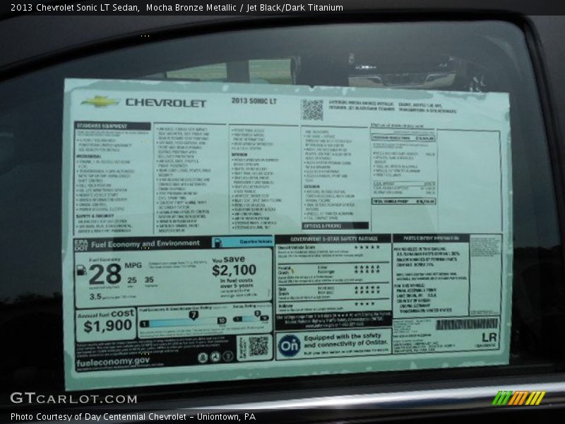 Mocha Bronze Metallic / Jet Black/Dark Titanium 2013 Chevrolet Sonic LT Sedan