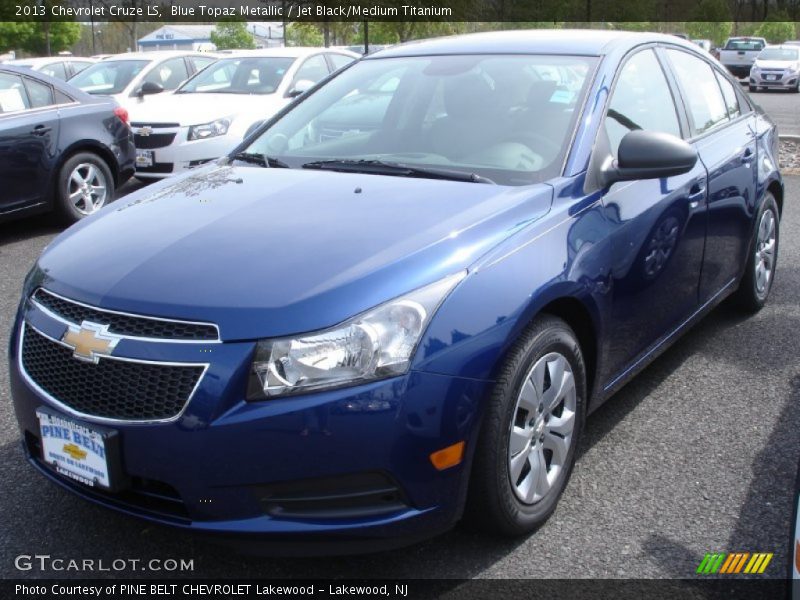 Blue Topaz Metallic / Jet Black/Medium Titanium 2013 Chevrolet Cruze LS