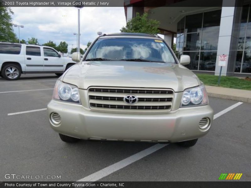 Vintage Gold Metallic / Ivory 2003 Toyota Highlander I4