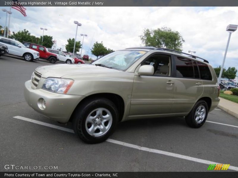 Vintage Gold Metallic / Ivory 2003 Toyota Highlander I4