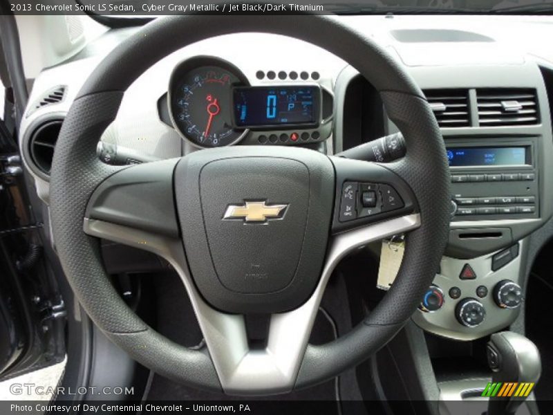 Cyber Gray Metallic / Jet Black/Dark Titanium 2013 Chevrolet Sonic LS Sedan