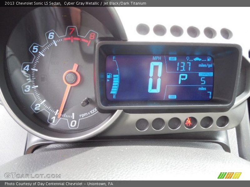 Cyber Gray Metallic / Jet Black/Dark Titanium 2013 Chevrolet Sonic LS Sedan