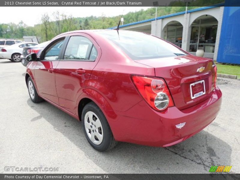 Crystal Red Tintcoat / Jet Black/Dark Titanium 2013 Chevrolet Sonic LS Sedan