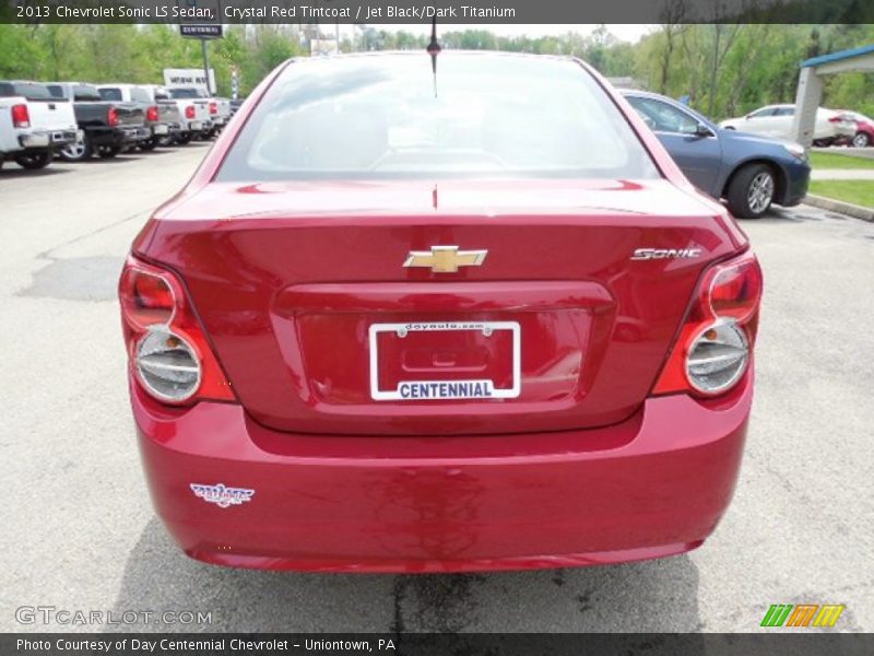 Crystal Red Tintcoat / Jet Black/Dark Titanium 2013 Chevrolet Sonic LS Sedan