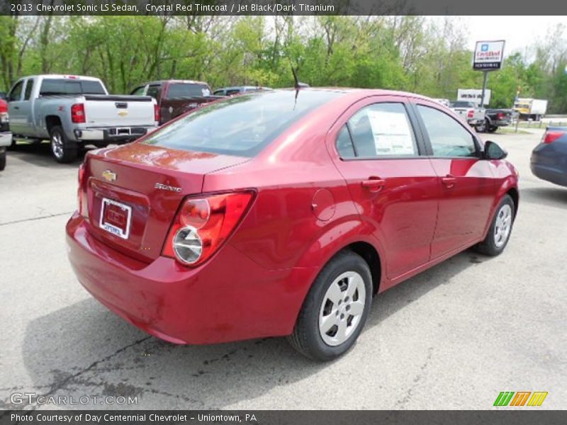 Crystal Red Tintcoat / Jet Black/Dark Titanium 2013 Chevrolet Sonic LS Sedan