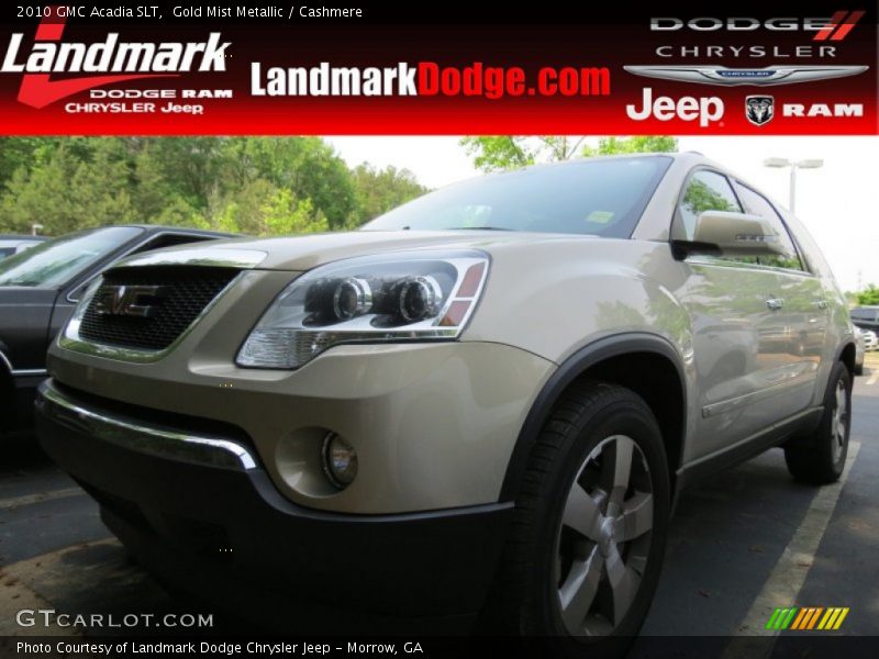 Gold Mist Metallic / Cashmere 2010 GMC Acadia SLT
