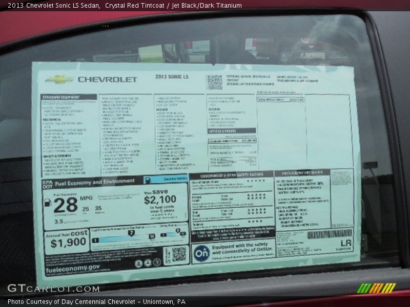 Crystal Red Tintcoat / Jet Black/Dark Titanium 2013 Chevrolet Sonic LS Sedan