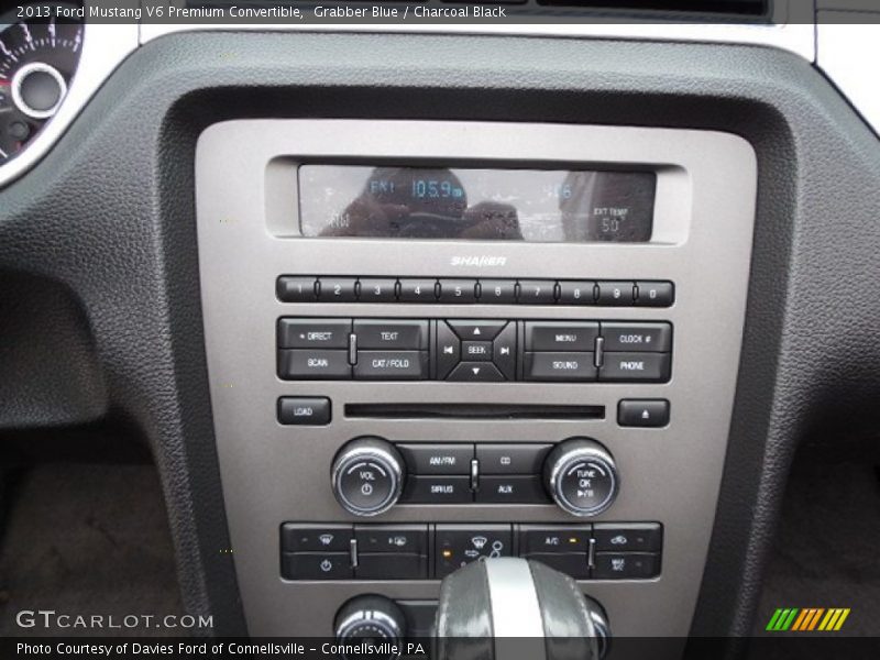 Controls of 2013 Mustang V6 Premium Convertible
