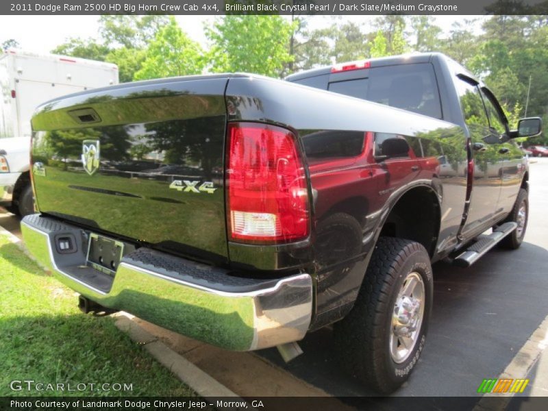 Brilliant Black Crystal Pearl / Dark Slate/Medium Graystone 2011 Dodge Ram 2500 HD Big Horn Crew Cab 4x4