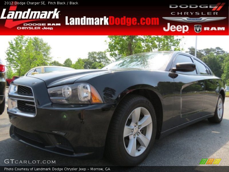 Pitch Black / Black 2012 Dodge Charger SE