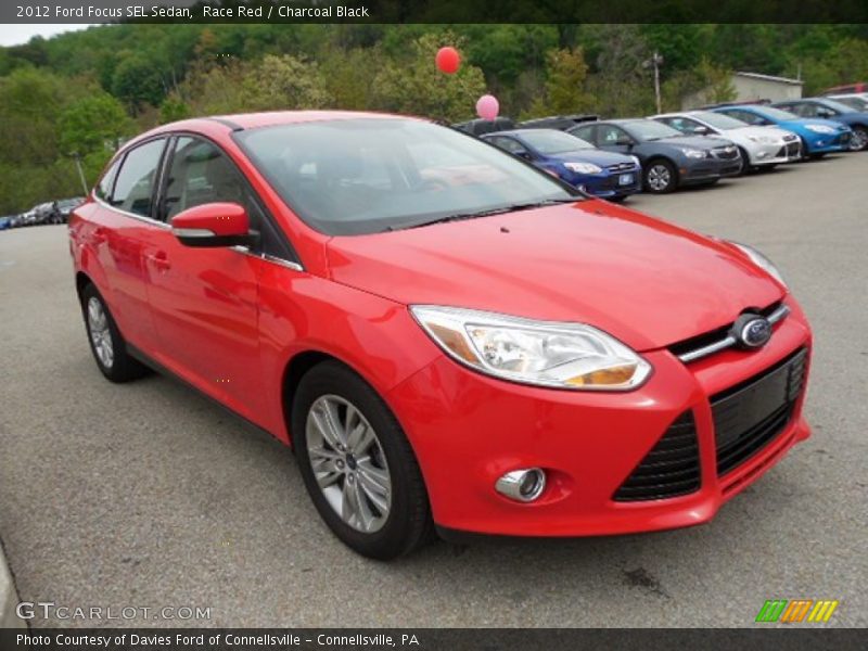 Race Red / Charcoal Black 2012 Ford Focus SEL Sedan